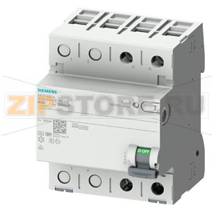 УЗО тип B 63 A 1+N-пол. 30 mA 230 V 4 мод. короткая выдержка Siemens 5SV3626-4 
