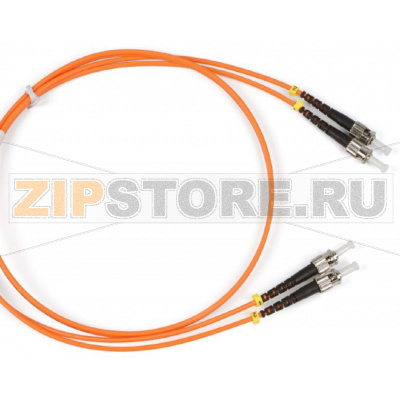 патч-корд волоконно-оптический (шнур) MM 62.5/125, ST-ST, 2.0 мм, duplex, LSZH, 1 м 
