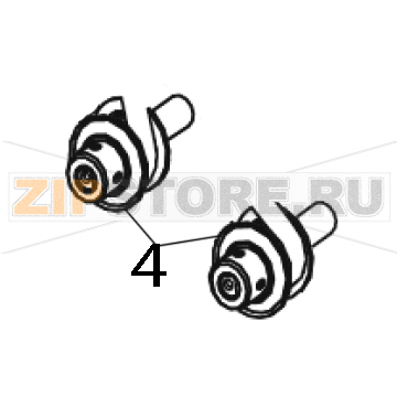 Kit pulley for elastomer pinch roller or peel roller (203 and 300 dpi) RH and LH Zebra 170PAX4 Kit pulley for elastomer pinch roller or peel roller (203 and 300 dpi) RH and LH Zebra 170PAX4Запчасть на деталировке под номером: 4