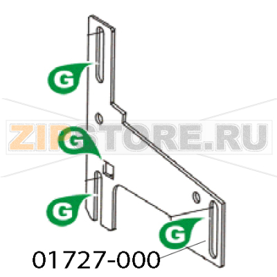 Cutter blade, moving Zebra TTP 1020 Cutter blade, moving Zebra TTP 1020Запчасть на деталировке под номером: 01727&dash;000