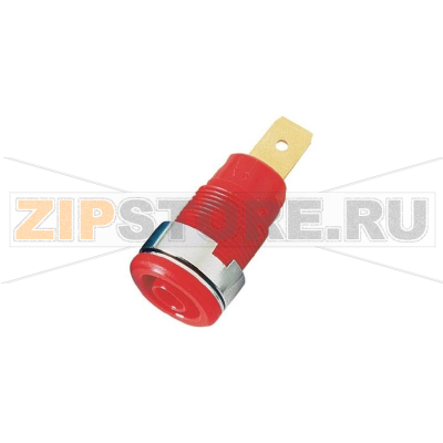 Розетка лабораторная, Ø контакта: 4 мм, красная, 1 шт Stäubli SLB 4-F6,3 