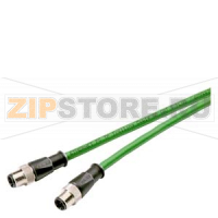 SIMATIC NET, IE СОЕДИНИТЕЛЬНЫЙ КАБЕЛЬ M12-180/M12-180, ПРЕДСОБРАННЫЙ IE FC ШЛЕЙФОВЫЙ КАБЕЛЬ GP, С 2 M12 РАЗЪЕМАМИ (D-CODED), ДЛИНА 15.0 M Siemens 6XV1870-8AN15