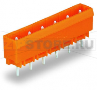 MCS MIDI Classic Вилка THT; 1.0 x 1.0 mm solder pin; прямые; Шаг контактов 7,62 мм; 3-пол.; оранжевые Wago 231-733/001-000
