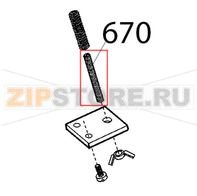 Prig. tirante motore Sirman Topaz 250 Prig. tirante motore Sirman Topaz 250Запчасть на деталировке под номером: 670