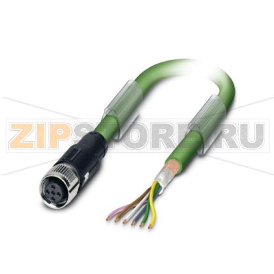Системный кабель шины Phoenix Contact SAC-5P-10,0-900/FSB SCO INTERBUS, 5-полюсн., PUR без галогенов, зеленый RAL 6017, экранирован., свободный конец, к Гнездо прямое M12-SPEEDCON, B-кодирование, Длина кабеля: 10 м.Минимальный заказ: 1 шт.Упаковка: 1 шт.