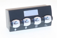 PUSH-BUTTON PANEL 4T DISPLAY BL/CHR