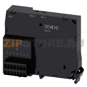 AS-INTERFACE МОДУЛЬ, 4 ВХОДА И 4 ВЫХОДА, ЧЁРНЫЙ, ПРУЖИН. КЛ. + РАЗЪЕМ ДЛЯ ВХОДОВ/ВЫХОДОВ, ДЛЯ МОНТАЖА НА ДЕРЖАТЕЛЕ АКТУАТОРА Siemens 3SU1400-1EK10-6AA0 