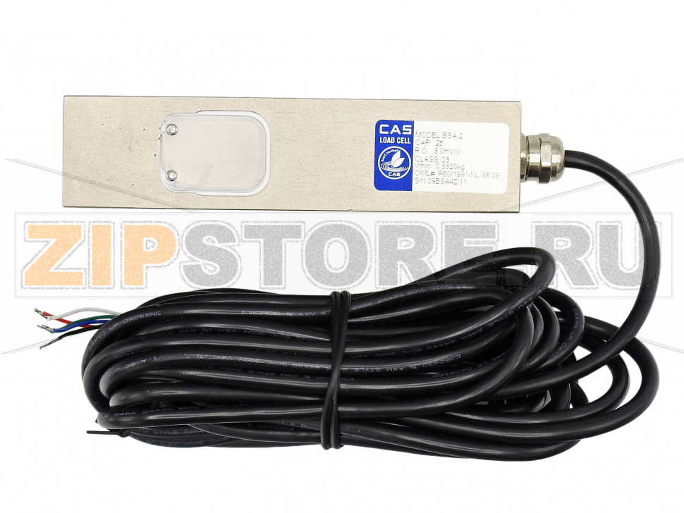 Тензодатчик CAS BSA-2Т (LOAD CELL) для весов CAS Тензометрический датчик веса CAS BSA-2Т (LOAD CELL)НПВ 2000кг, никелированная сталь, класс защиты IP66