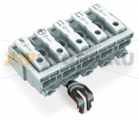 Lighting connector; push-button, external; with snap-in ground contact; L3-L2-L1-PE-N; 5-pole; Lighting side: for solid conductors; Inst. side: for all conductor types; max. 2.5 mm; Surrounding air temperature: max 85°C (T85); 2,50 mm; white Wago 294-42