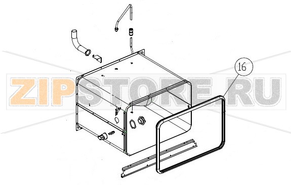 Уплотнитель двери Unox XF 135 Оригинальное название запчасти: GN1110A2 - Door gasket profile 248 LineMiss-XCH030 Unox XF 135 На деталировке запчасть Unox XF 135 под номером: 16