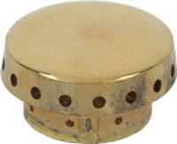 BURNER CAP PERFORATED BRASS POLISHED