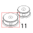 Electric plate Ø: 220, 2600 W, 400 V Angelo Po 1G1PE1E