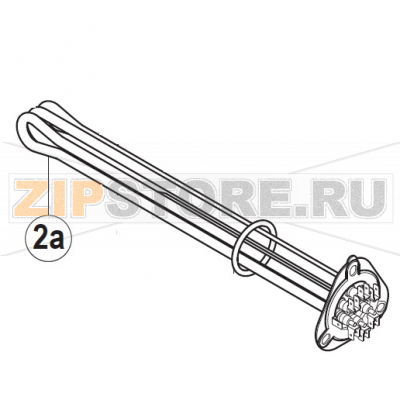 Heating element - booster Hobart UXT-10A                                                                     Heating element - booster  Hobart UXT-10AЗапчасть на сборочном чертеже под номером: 2aНазвание запчасти на немецком языке языке: Heating element - booster Hobart UXT-10A
