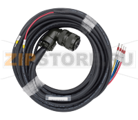 Кабель силовой с тормозом 5 м, 380 В, 2.9 кВт Inovance S6-L-B112-5.0