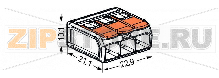 Соединитель для сращивания COMPACT; для всех типов проводников; макс. 6 мм; 3-проводн.; с рычагами; прозрачный корпус; Темп. окруж. среды: макс. 85 °C (T85); 6,00 mm; прозрачные Wago 221-613 Your Benefits:Ease of use – pull the lever up, insert a conductor and push the lever back downAvailable as 2-, 3- and 5-wire connectorsEasily terminate conductors from 0.5 to 6 mm?Connection of all conductor typesTime savings for installers and device manufacturersQuickly install devices with higher levels of power consumptionSafely install long cable runs with larger conductor cross sectionsMounting carrier for installation conforms to standardsCustom carriers are possible...