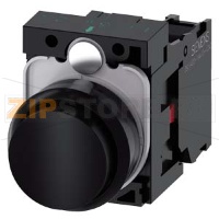 КНОПКА, 22MM, КРУГЛАЯ, ПЛАСТИК, ЧЁРНАЯ, ВЫСТУПАЮЩАЯ КНОПКА, КОНТАКТЫ МГНОВЕННОГО ДЕЙСТВИЯ, С ДЕРЖАТЕЛЕМ 1NC, ВИНТОВЫЕ КЛЕММЫ, С ГРАВИРОВКОЙ ЛАЗЕРОМ, UPPER AND LOWER CASE, START OF LINE ALWAYS UPPER CASE Siemens 3SU1100-0BB10-1CA0-Z&nbsp;Y10