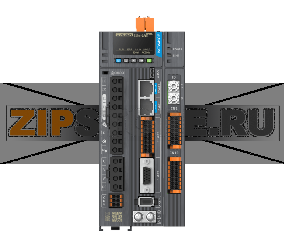 Сервопривод 220 В, 5.5 A, 0.75 кВт, EtherCAT (FSoE), STO, 1 фаза, IP20 Inovance SV680NS5R5S-GINT 
