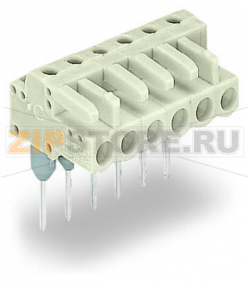 MCS MIDI Розетка для клемм на рейку; 0.6 x 1 mm pins; угловые; 100% защита от неправильного подсоединения; Шаг контактов 5 мм; 4-пол.; светло-серые Wago 722-234/005-000 Съемные соединители для клемм, монтируемых на рейку, оснащенные технологией CAGE CLAMP®Розетки с длинными контактными выводами подсоединяются к монтажным отверстиям клемм, монтируемых на DIN-рейку, серии 280Розетки имеют защиту от касания в неподключенном состоянии, что обеспечивает дополнительную безопасность100% защита от неправильного подсоединенияВозможны варианты кодировки...