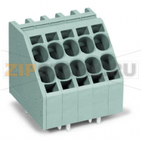 2-проводные клеммы для печатных плат; 10 мм; Шаг контактов 7,5 мм; 9-пол.; Push-in CAGE CLAMP®; 10,00 mm; серые Wago 746-2309