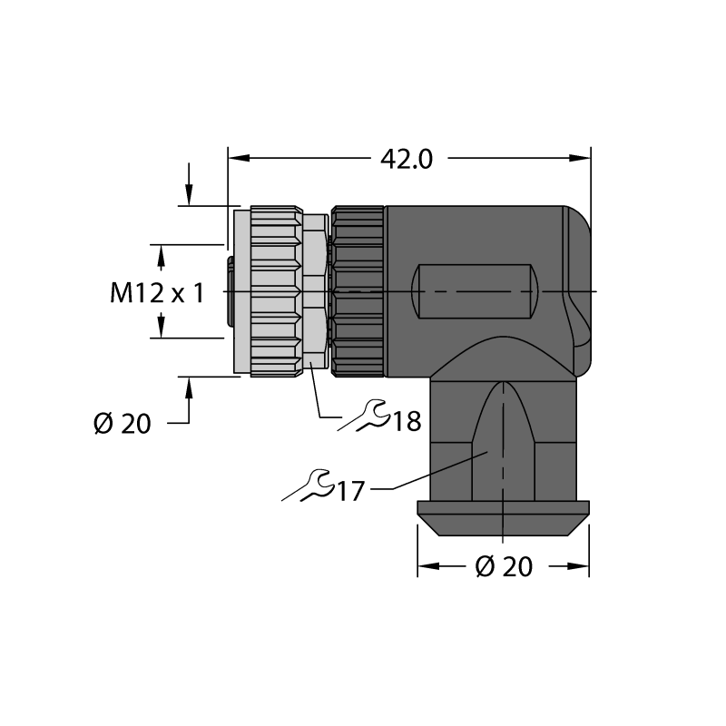 Разъем разборный Turck FW-EWKPM0516-SA-S-0408 