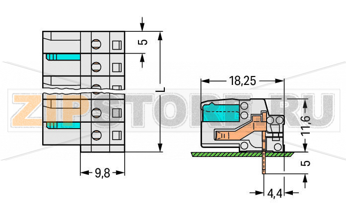 MCS MIDI Розетка под пайку THT; 0.6 x 1.0 mm solder pin; угловые; 100% защита от неправильного подсоединения; Шаг контактов 5 мм; 3-пол.; светло-серые Wago 722-233 Встроенные тестовые порты для тестовых штекеров O 2 ммДля соединений "провод-провод" и "плата-провод"Выходы под печатные платы с защитой от касанияЛегко идентифицируемые входы и выходы печатной платы100% защита от неправильного подсоединенияВозможны варианты кодировки...