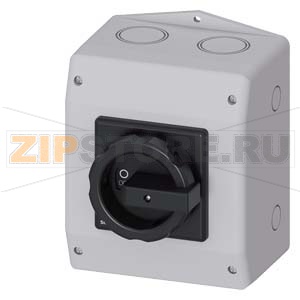 ГЛАВНЫЙ ВЫКЛЮЧАТЕЛЬ 6-ПОЛЮСА IU=32, P/AC-23A AT 400V=11,5KW 2 N-TERMINAL MOULDED-PLASTIC ENCLOSURED, IP65 Siemens 3LD2265-8VQ51-0AF6 