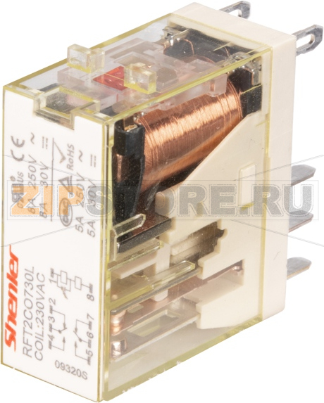 Реле миниатюрное (2CO), 8A, AC 230V Shenler RFT2CO730 