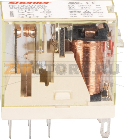 Реле миниатюрное (2CO), 8A, AC 230V Shenler RFT2CO730 