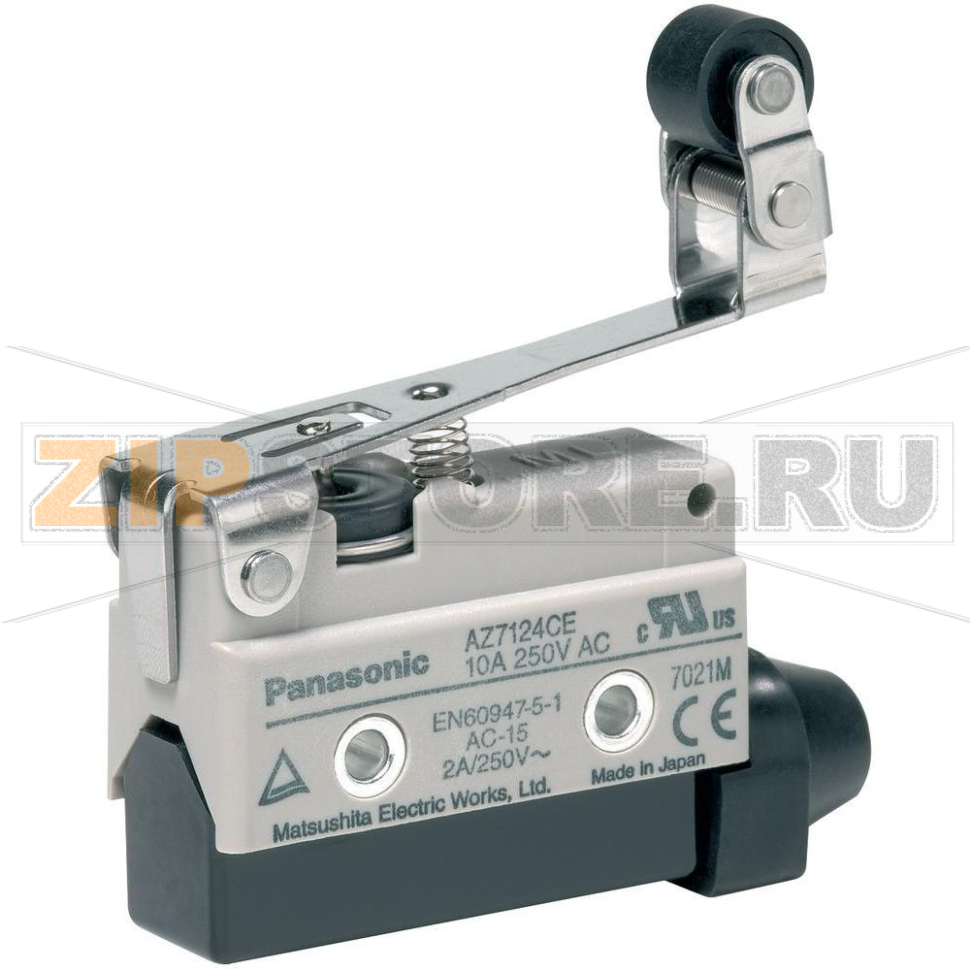 Выключатель концевой с роликом 115 В/DC, 250 В/AC, 10 А, IP64, 1 шт Panasonic AZ7124CEJ 