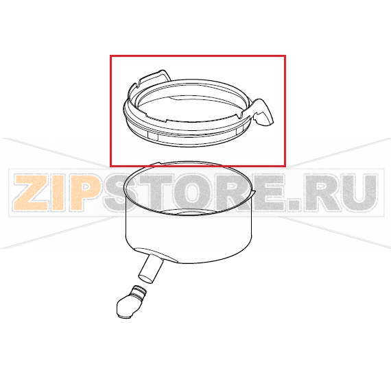 Фланец Robot Coupe J80 Ultra Фланец для соковыжималки Robot Coupe J80 UltraЗапчасть на сборочном чертеже под номером: 25