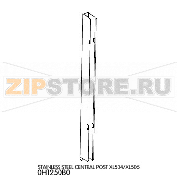 Stainless steel central post Unox XL 505 Stainless steel central post Unox XL 505Запчасть на деталировке под номером: 4Название запчасти на английском языке: Stainless steel central post Unox XL 505