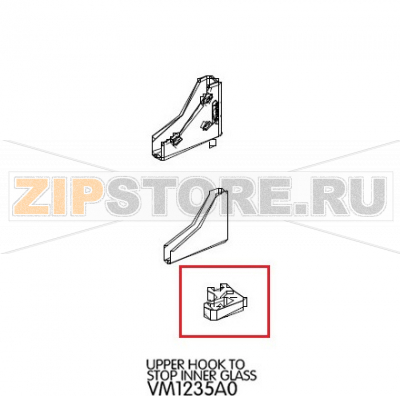 Upper hook to stop inner glass Unox XVC 715G Upper hook to stop inner glass Unox XVC 715GЗапчасть на деталировке под номером: 86Название запчасти на английском языке: Upper hook to stop inner glass Unox XVC 715G