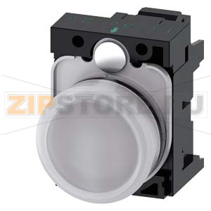 СВЕТОВОЙ ИНДИКАТОР, 22MM, КРУГЛЫЙ, ПЛАСТИК, БЕЛЫЙ МАТОВЫЙ РАССЕИВАТЕЛЬ, С ДЕРЖАТЕЛЕМ, МОДУЛЬ ПОДСВЕТКИ С ИНТЕГРИРОВАННЫМ СВЕТОДИОДОМ 230V AC,  ПРУЖИННЫЕ КЛЕММЫ, С ГРАВИРОВКОЙ ЛАЗЕРОМ, SYMBOL NUMBER ACC. TO, ISO7000 OR IEC60417 Siemens 3SU1106-6AA60-3AA0-Z 