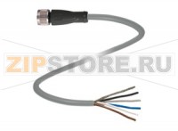 Кабель датчика-исполнительного устройства Cable socket, shielded V15-G-4M-PUR-ABG Pepperl+Fuchs