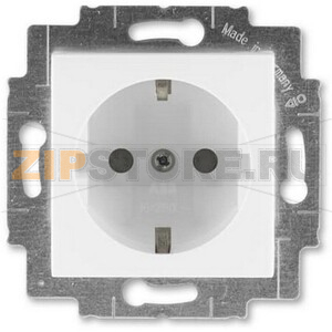 Розетка с заземлением, белый/ледяной ABB 2CHH203457A6001 