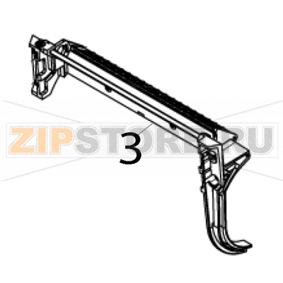 Black mark sensor assembly (for linerless model) TSC Alpha-4L Black mark sensor assembly (for linerless model) TSC Alpha-4LЗапчасть на деталировке под номером: 3
