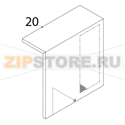 Control box cover Hoshizaki IM-65NE Control box cover Hoshizaki IM-65NEЗапчасть на деталировке под номером: 20
