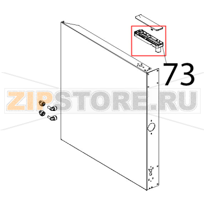 Staffa superiore porta Unox XVC 204 Staffa superiore porta Unox XVC 204Запчасть на деталировке под номером: 73