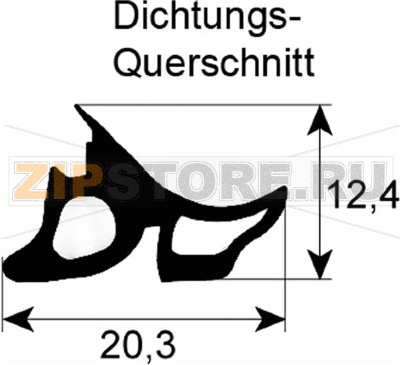 Door hygienic plug in gasket OES 10.10 m 