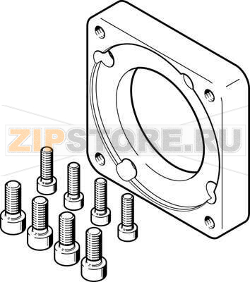 Фланец электродвигателя Festo EAMF-A-77A-100A 