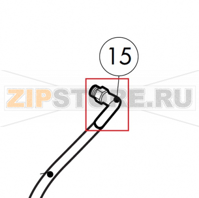 Elbow pipe fitting Lainox MVE051P                     Elbow pipe fitting Lainox MVE051PЗапчасть на сборочном чертеже под номером: 15Название запчасти на итальянском языке языке: Elbow pipe fitting Lainox MVE051P
