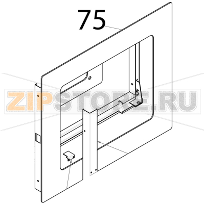 Vetro esterno con supporti Tecnoeka KF 981 UD Vetro esterno con supporti Tecnoeka KF 981 UDЗапчасть на деталировке под номером: 75