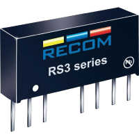 Преобразователь DC/DC, печатный монтаж, 5 В/DC, -5 В/DC, 300 mA Recom RS3-0505D