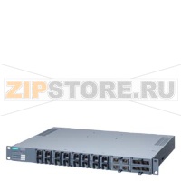 SCALANCE XR324-4M EEC; Managed IE switch, 19" rack; 16x 10/100/1000 Mbit/s for RJ45 ports electrical; 4x 100/1000 Mbit/s for 2-port media modules, electrical or optical; LED diagnostics; error signaling Contact; Select/set pushbutton, PROFINET IO device,