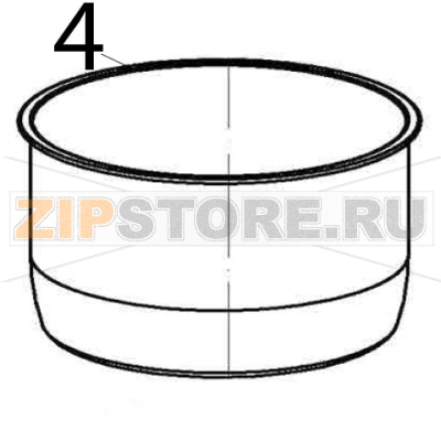 Insert pot Bartscher CFXB-138-195 Insert pot Bartscher CFXB-138-195Запчасть на деталировке под номером: 4