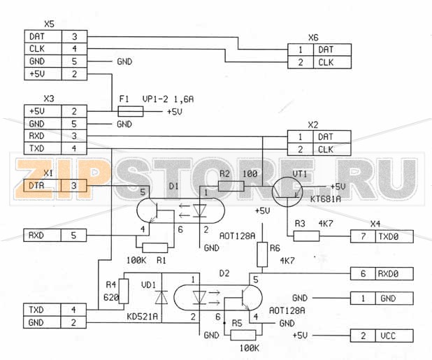 Интерфейсная Плата ККМ-ПК Для Кассы Элвес Микро-К (SME16066.016.00.