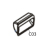 Plastic flat drawer pulls Godex EZ-6300 plus
