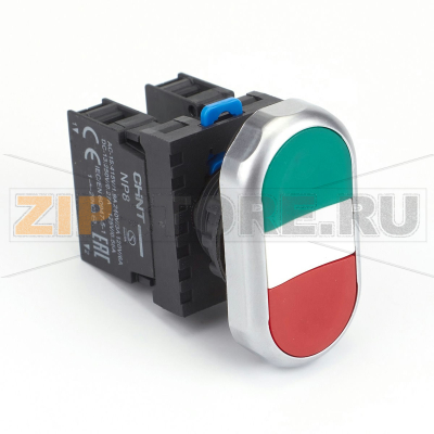 Кнопка двойная, 1НО+1НЗ, IP65 Chint NP8-11S 