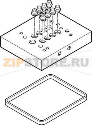 Плита пневматическая, многоканальная Festo CPV10-VI-P4-1/8-C 