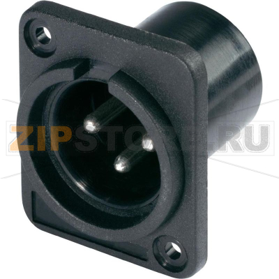 Разъем встроенный XLR с D-образным фланцем Hicon HI-X3DM-P 